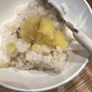 子供ご飯！しゃぶしゃぶ肉とサツマイモご飯